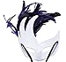 Coxeer Masquerade Mask Venetian Halloween Costume Mask with Feather