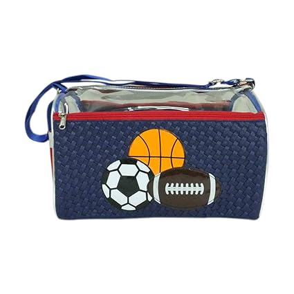 Lill Pumpkins Blue Ball Beach Picnic Basket Bag for Kids Swimming Travelling or Overnight Camping with Free Pouch