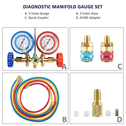 1 OrionMotorTech+Diagnostic+Manifold+Refrigerants+Couplers
