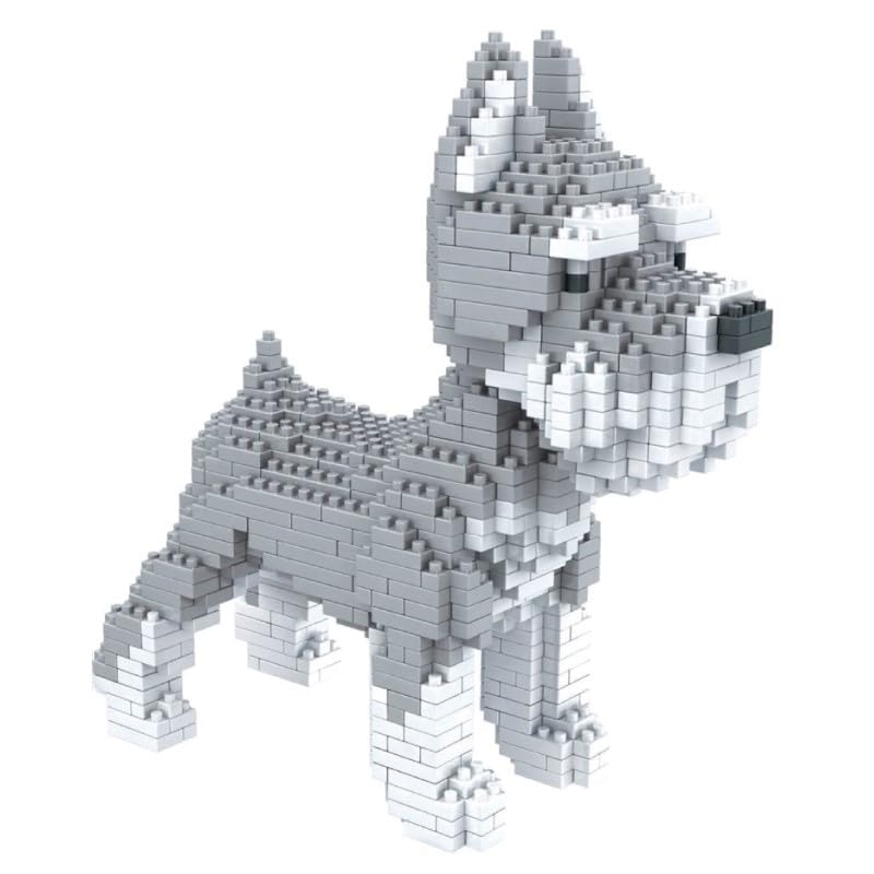 Scnauzer dog. Figure to assemble with nanoblocks. 880 pieces. — image 1