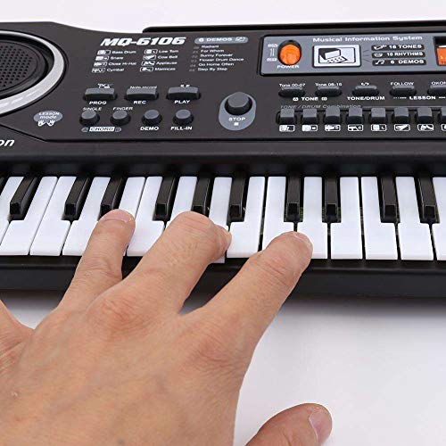 Mini Electronic Piano, FuriGer Digital Music Piano Keyboards 61 Key, Portable Multi-Function Electronic Musical Instrument with Microphone for Kids/Children/Toys/Gifts, Teaching/Educate for Beginners