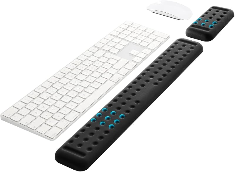 VAYDEER Ultra-Comfort Ergonomic Keyboard & Mouse Wrist Rest Set 17.3" Black