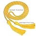 Yaomiao 2 Pieces Graduation Cords Polyester Yarn 2025 Honor Cord with Tassel for Graduation Students(Gold)