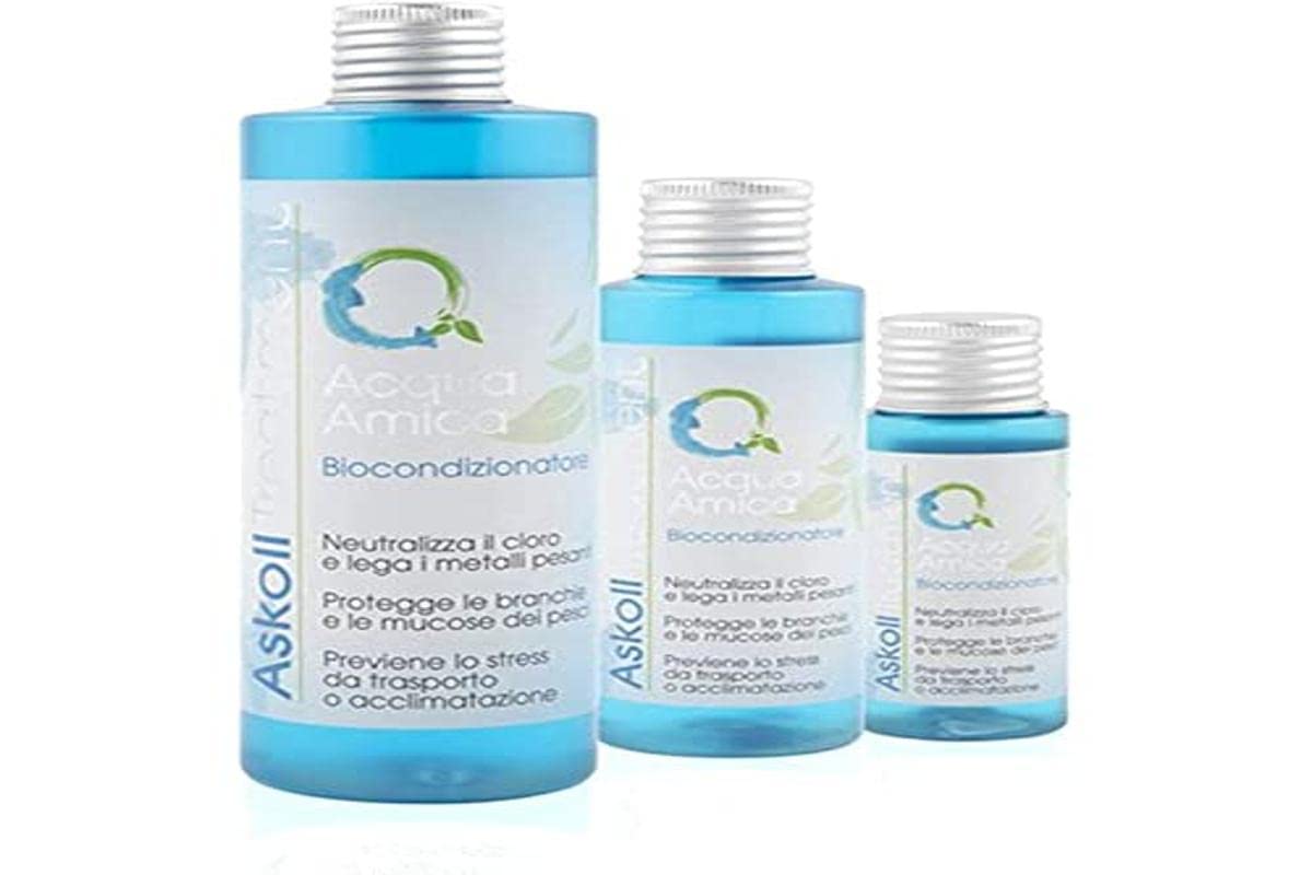 Askoll 281001 Bioconditioner for Aquariums Neutralises Chlorine and Binds Metals ACQUA AMICA 55 ml