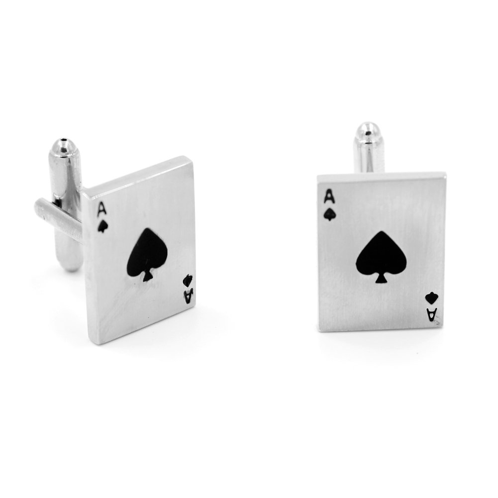Cufflinks Ace of Spades Card Game Cuff Links