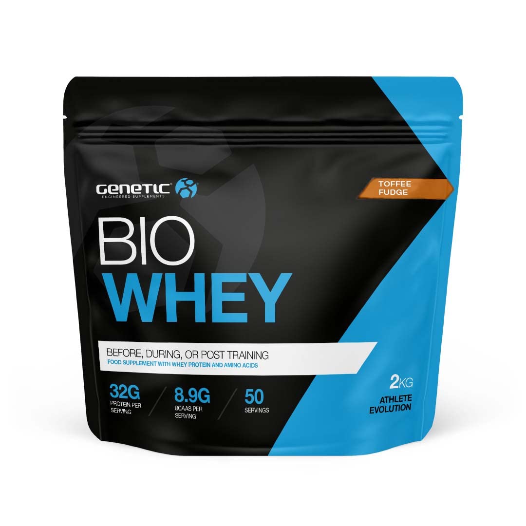Whey Protein Powder - Genetic Supplements - Whey Protein - 2kg - Toffee Fudge Flavour - Protein Whey - 50 Servings