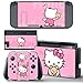 Ci-Yu-Online VINYL SKIN [NS] Hello Kitty Pink STICKER DECAL COVER for Nintendo Switch Console and Joy-Con Controllers