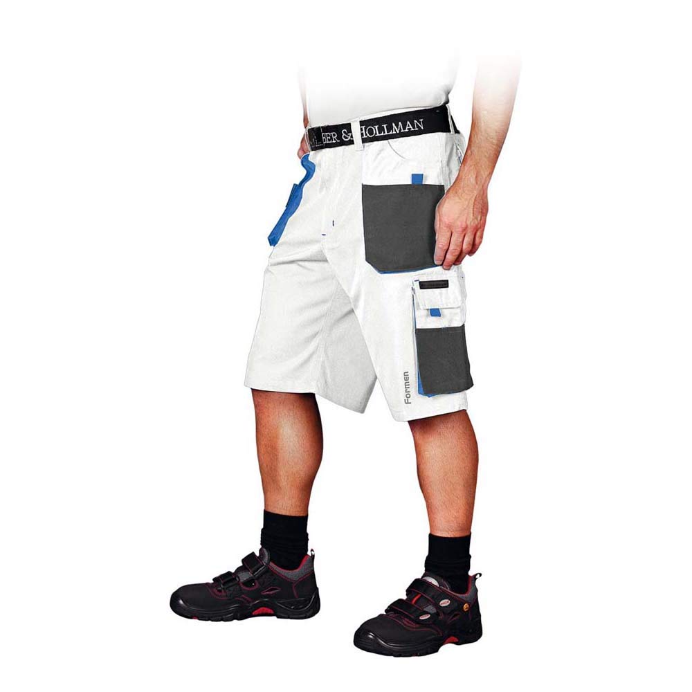 Leber&Hollman LH-FMN-TS_WSNXXL Formen Protective Short Trousers, White-Gray-Blue, XXL Size