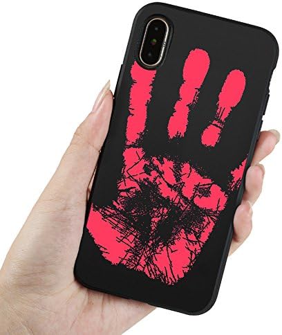 Thermal Induction Phone Case, Walway Magic Color Change Thermal Sensor Thermal Heat Induction Matte Back Case for iPhone X