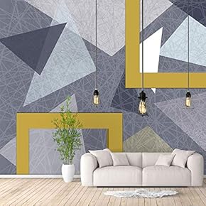 Wall Murals for Bedroom Abstract Geometric Theme Removable Wallpaper Peel and Stick Wall Stickers - 66x96 inches