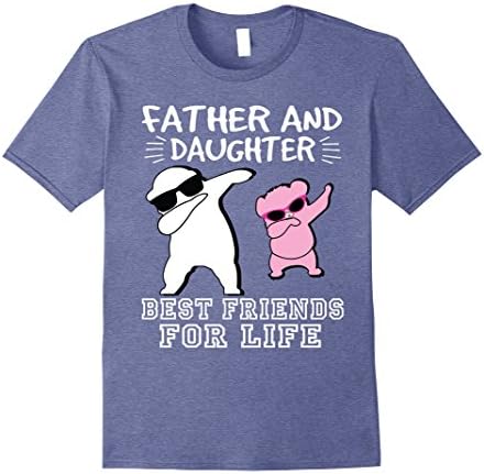 Men's Father And Daughter Dabbing Hip Hop Father T-Shirt Gift XL Heather Blue
