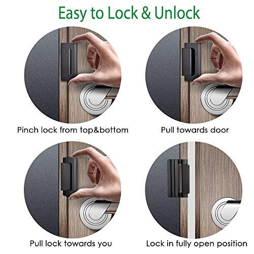 Door Reinforcement Lock ,3" Security Door Lock for Kids,Home Child Proof Door locks Withstand