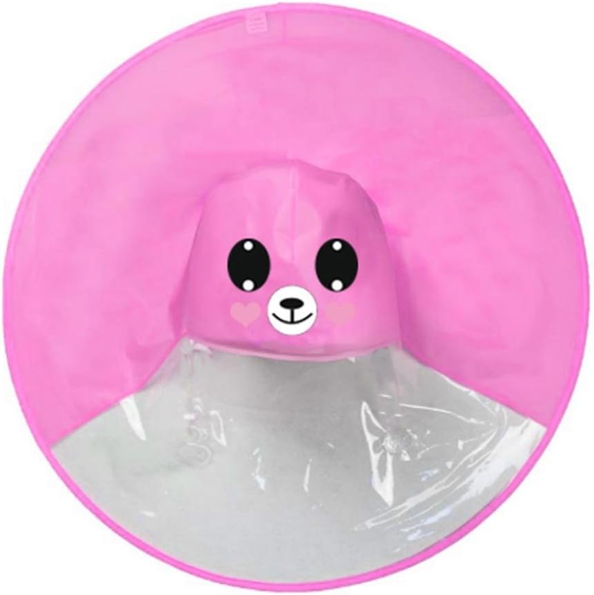 SUNBIBE💕Cute Rain Coat Cartoon Animals UFO Children Umbrella Hat Magical Hands Free Raincoat