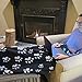 Evelots Fleece Pet Blanket, Black/White, 60x40