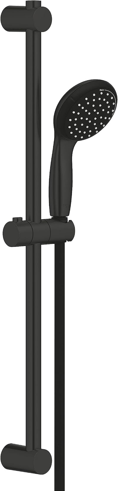 GROHE Vitalio Start 100 Shower Rail Set QuickFix Matt Black 2 Sprays 60cm Rail