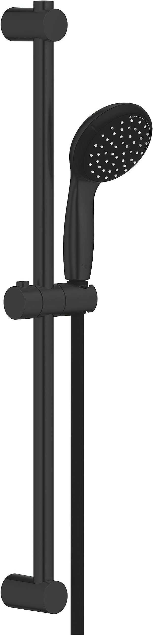 GROHE Vitalio Start 100 Shower Rail Set QuickFix Matt Black 2 Sprays 60cm Rail