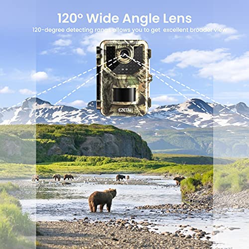 EZETAI Wildtierkamera mit Bewegungsmelder Nachtsicht, 20MP 1520P HD Wildlife Jagdkamera mit 940nm-IR-LEDs Fülllicht… – Bild 7