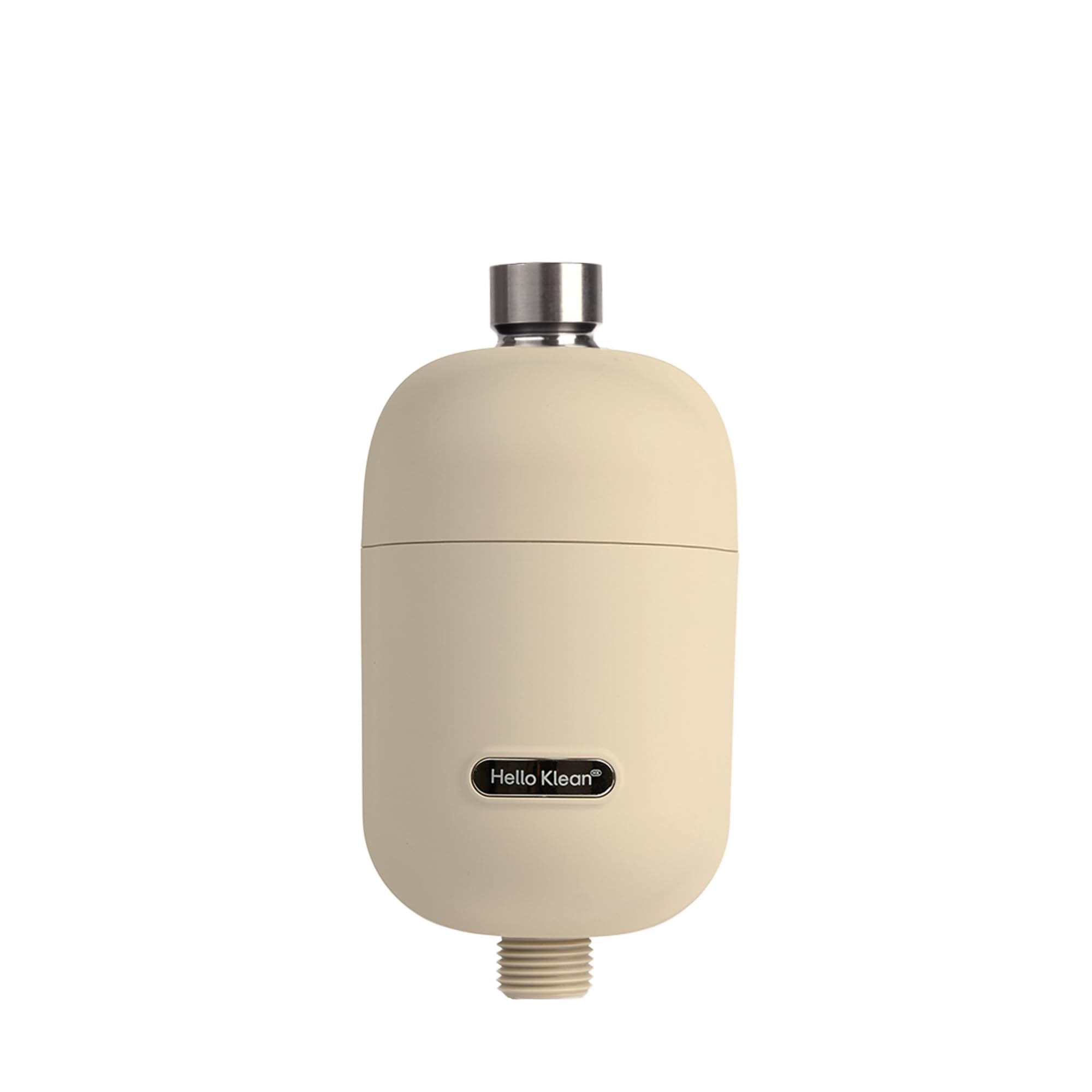 Hello Klean Shower Filter in Beige - Filter Unwanted Metals, Chlorine & Impurities Found in Water - Improves Quality of Skin & Hair - Quick Easy Install for in-Line & Electric Shower