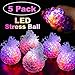 LANDYLO 5 Pack Mesh Stress Ball LED Light Up Glowing Squeeze Grape Anxiety Relief Toys Play Balls Party Favors for Kids Boys Girls Adults Autistic Children ADHD Anxiety Autism Hand Therapy