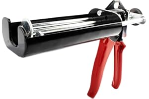 CJGQ Dual Epoxy Gun for 200 mL/6.75 fl oz (2:1 Mix Ratio) Double Cartridge Panel Bond 08115-08116 （Scarlet & Black）