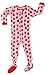 Elowel Baby Girls footed "Ladybug" pajama sleeper 100% cotton 2 Toddler