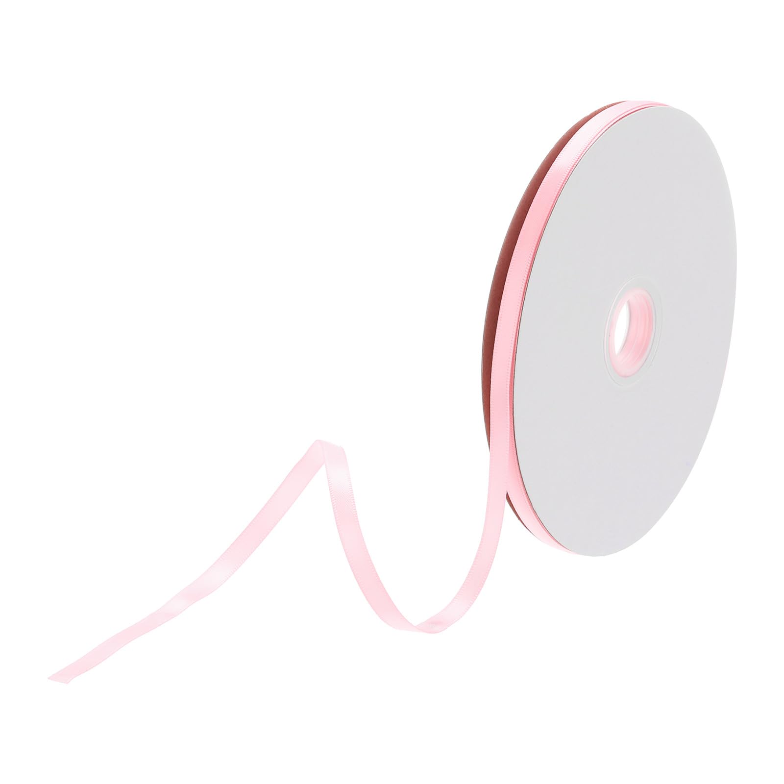 DMiotech 6mm Satin Ribbon 91m/300ft Thin Double Face Fabric Grosgrain Ribbon for Gift Wrapping Floral Hair Flower Bouquet, Coral Pink