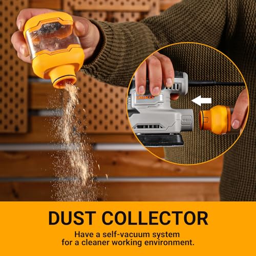 Precision Sander for Wood: DEKOPRO 180W Multifunction Electric Mouse Sander 13000 RPM, 15 Pieces Sanding Cards – for Sanding, Polishing and Removing in Carpentry and DIY