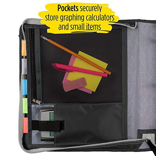 Five Star 2 Inch Zipper Binder, 3 Ring Binder, Expansion Panel, Durable