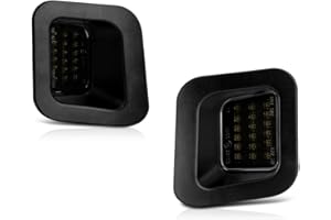 VIPMOTOZ Full LED Smoke Lens License Plate Light For 2003-2018 Compatible with Dodge RAM 1500 2500 3500 Pickup Truck, 6000K Diamond White, 2-Pieces Tag Lamp Assembly Replacement