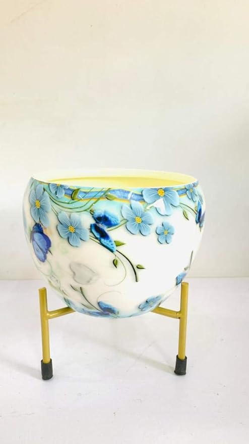Homace International Table Top Pot with Stand (Multicolor)