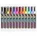 ARTarlei 12-Color Permanent Acrylic Paint Marker Set - Medium Tip, Quick-Dry, Water-Based, Waterproof Pens for Rock, Wood, Metal, Canvas, Glass, Fabric, and More