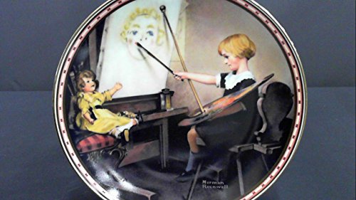 Edwin M Knowles China Company ** A Mind of Her Own: Rockwell's Studies of Girlhood-"Serious Business" #2 (1987) ** 84-R70-9.2