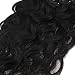 Fshine Body Wave Clip In Human Hair Extensions 12 Inch Natural Black Clip In Hair Extensions for Women 7 Pcs 100 Gram Full Head Clip Ins Wavy Hair Extensions Double Wefted