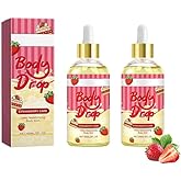 BlueBouff Body Juice Oil Strawberry Shortcake, Strawberry Pound Cake Body Oil Scented, Hydrating and Moisturizing for All Skin Types(60ML/2PCS)