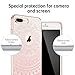 iPhone 8 Plus Case, ESR Slim Fit Floral Totem Clear Case [Anti Scratch PC Back with Soft Bumper][Supports Wireless Charging] Transparent Protective Case for iPhone 8 Plus(Pink Manjusaka)