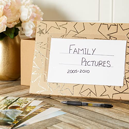 50 Pack Adhesive Plastic Sleeves for Note Cards, Office, Business Supplies, Top Load Card