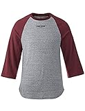 Stone Feather Men's Color Block Crewneck Cotton Fleece Raglan Sweatshirt