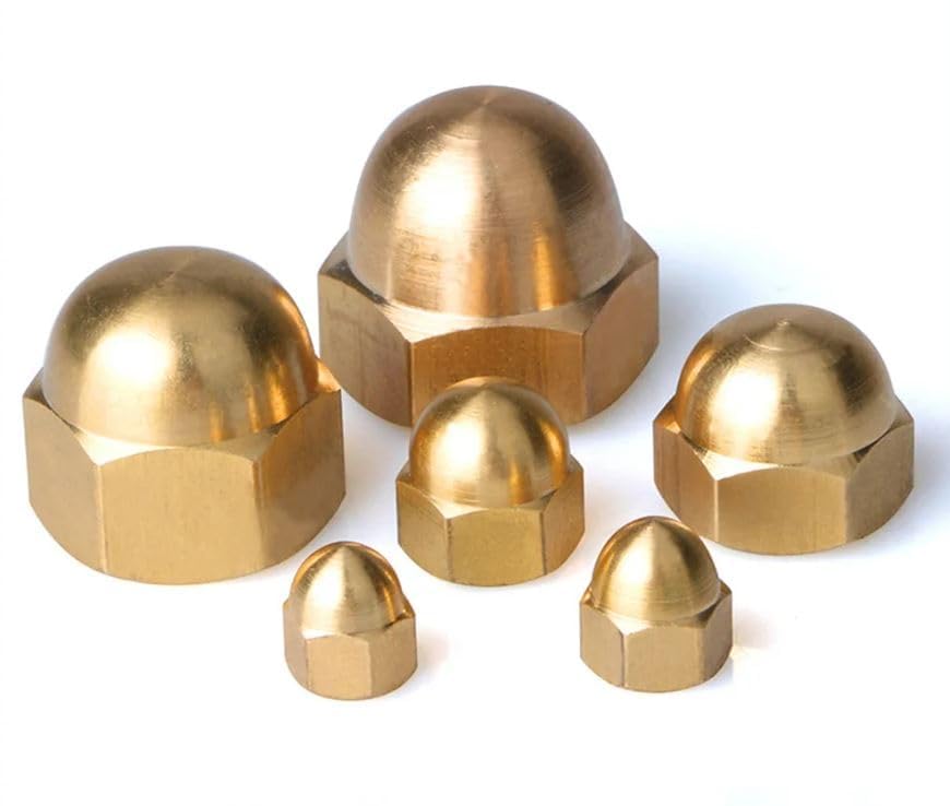 MSA Solid Brass Dome Nuts Acorn Nuts Solid Brass Cap Nuts M3 M4 M5 M6 M8 (M8)