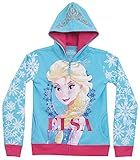 Frozen Elsa Disney Movie Youth Big Girls Zip Up Fleece Hoodie Hooded Sweatshirt
