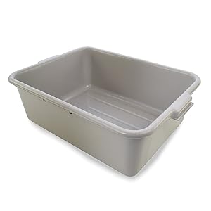 UltraSource Food Approved Bus Tote, 20" x 15" x 7", Gray