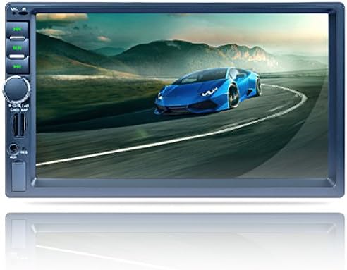 7.0-Inch Double-Din In-Dash Car Stereo Receiver Support Offline GPS Navigation,RDS/AUX/FM/AM,BT,1080P Touchscreen,Wireless Remote,Steering Wheel Control