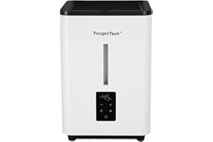 YougetTech Evaporative Humidifiers for Bedroom Large Room|1.55Gallons|20W evaporative cool mist humidifier|7 Speed | MAX Outp