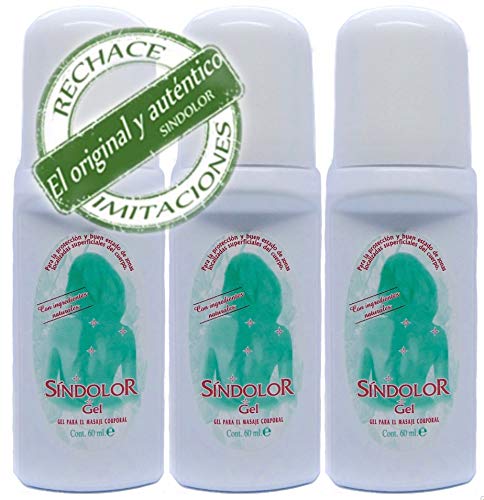 Sindolor, Pain Relieving Roll-on, Qty 3 x 60ml, Cold Heat Therapy, Fast Acting for Muscle, Joint, & Back Pain