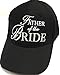 Father of the Bride Wedding Baseball Cap Black Hat with White Embroidery