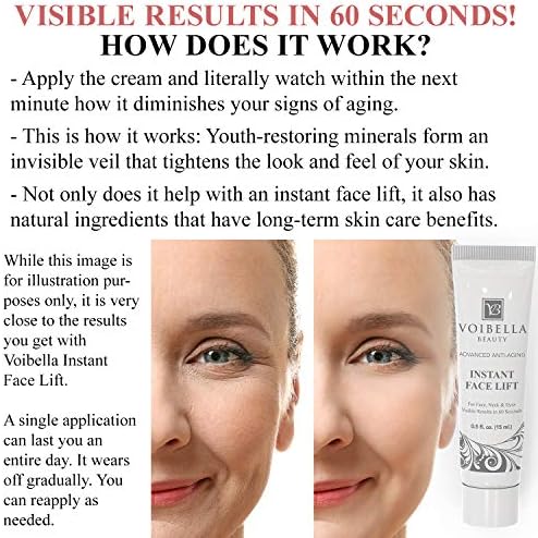 Instant Face Lift Cream Best Eye Neck Face Tightening Lifting Firming Serum To Smooth Appearance Of Loose Sagging Skin Puffiness Fine Lines Wrinkles Within 1 Minute Peptides
