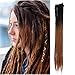 Dreadlock Extensions Syntheic Dreadlocks Handmade Fake Dread Extension for Women Men Reggae Hip-hop Twist Crochet Braiding Long Single Ends Braids Hairpiece 24 inch Black+ Brown 30 Strands