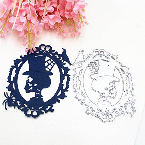 Halloween Cutting Dies, Skull Spider Web Ghost Stencil Die Cuts for Card Making DIY Craft and Gift Wrapping
