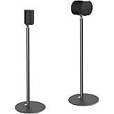 Mount Plus SB-71113 2 Pack Fixed Height Speaker Floor Stand Made for Sonos Speakers | Compatible with Sonos ERA 100 and ERA 300 Speakers | Cable Management (2 Pack Black Floor Stand)