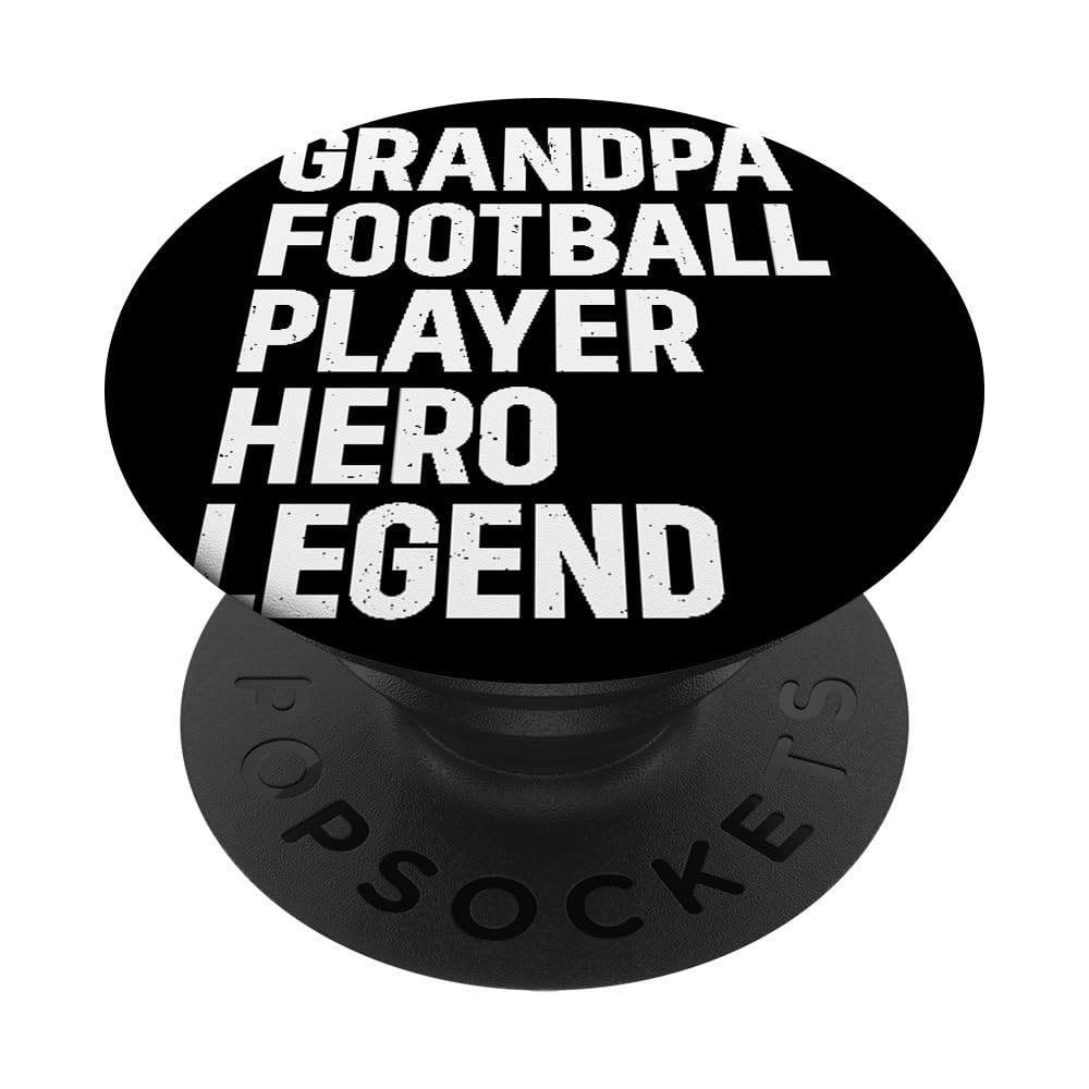 American Football Grandpa Football Player Hero Legend PopSockets Swappable PopGrip