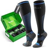 Wakefeet Compression Socks for Women Men 3 Pairs, Compression Stockings, Fragrance Flight Socks for Travelling Sitting